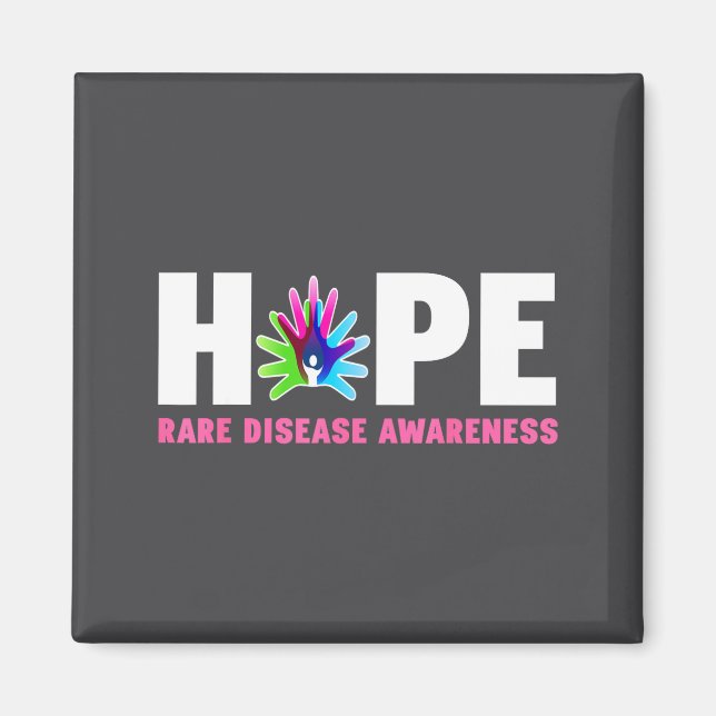Hope Rare Disease Awareness Shirt - Rare Disease D Magnet (Vorne)