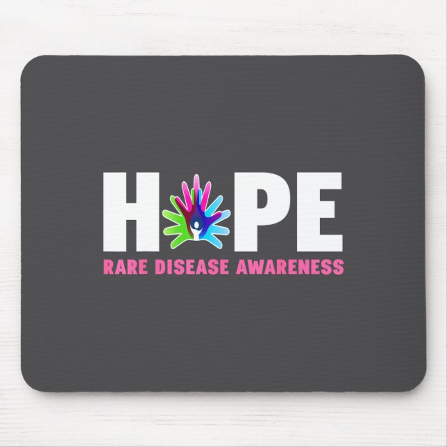 Hope Rare Disease Awareness Shirt - Rare Disease D Mousepad (Vorne)