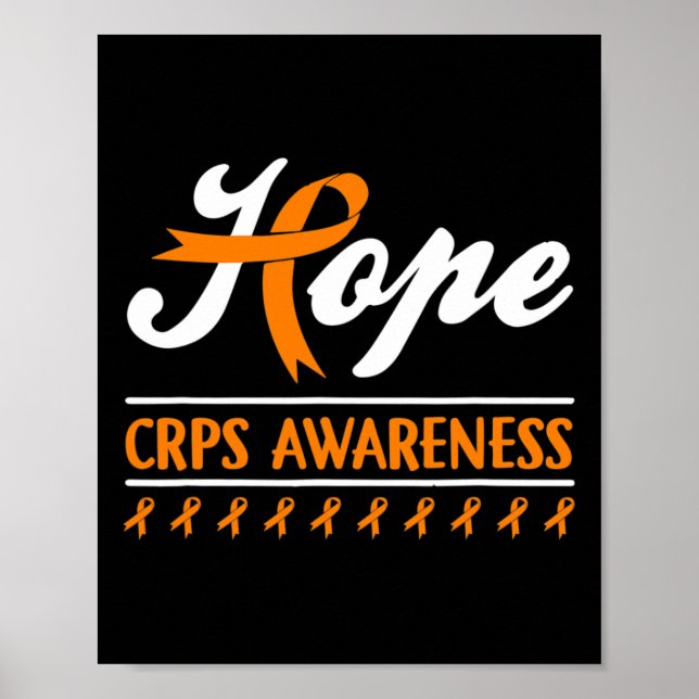 Hope RSD CRPS Awareness Month Orange Ribbon Supple Poster (Vorne)