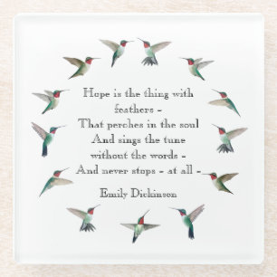 "Hope" Ruby-throated Hummingbirds Glass Untersetze Glasuntersetzer