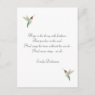 Hope Ruby-throated Hummingbirds Postcard Postkarte