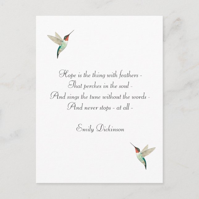 Hope Ruby-throated Hummingbirds Postcard Postkarte (Vorderseite)