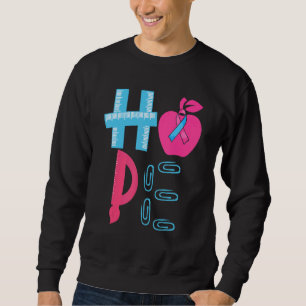 Hope SIDS Awareness Pink und Blue Ribbon Lehrer Sweatshirt