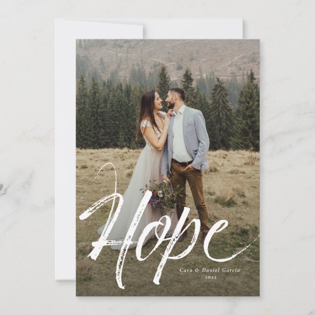 Hope simple holiday photo card feiertagskarte (Vorderseite)