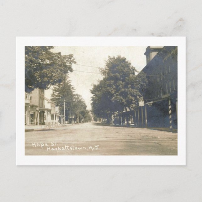 Hope St., Hackettstown, New Jersey Vintag Postkarte (Vorderseite)