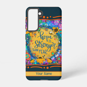Hope Stronger als Angst Inspiration Samsung Fall Galaxy Hülle