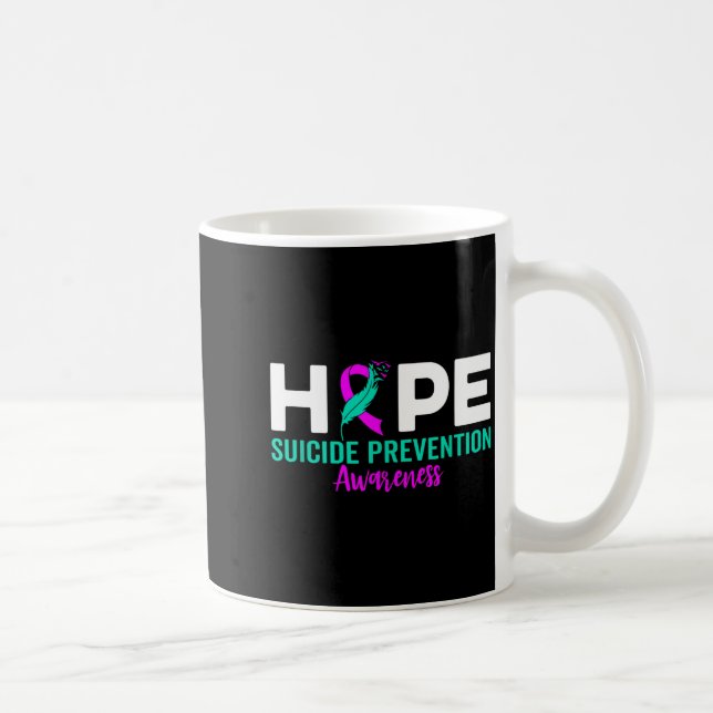 Hope Suicide Prevention Ribbon Depression Suicide  Kaffeetasse (Rechts)