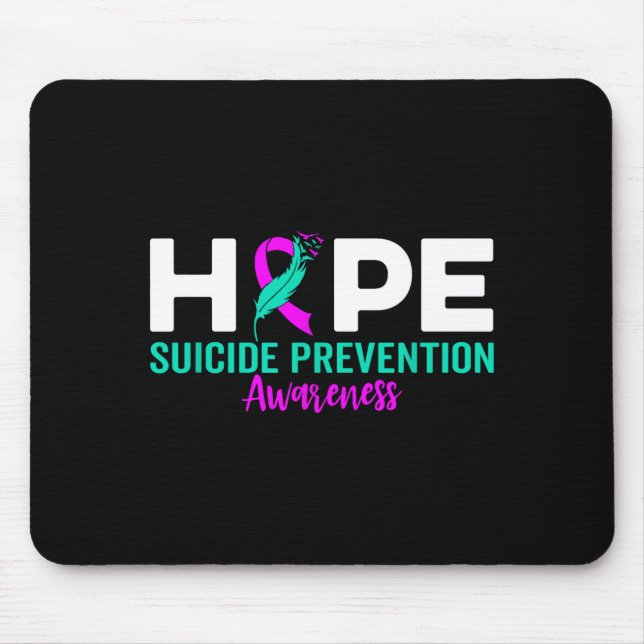 Hope Suicide Prevention Ribbon Depression Suicide  Mousepad (Vorne)