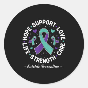Hope Support Liebe Life Suicide Prevention Awards Runder Aufkleber