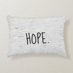 HOPE Text auf Birch Tree Akzent Pillow Dekokissen