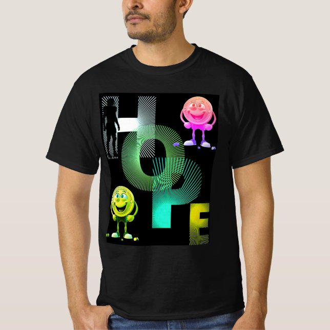 Hope text T - Shirt (Vorderseite)