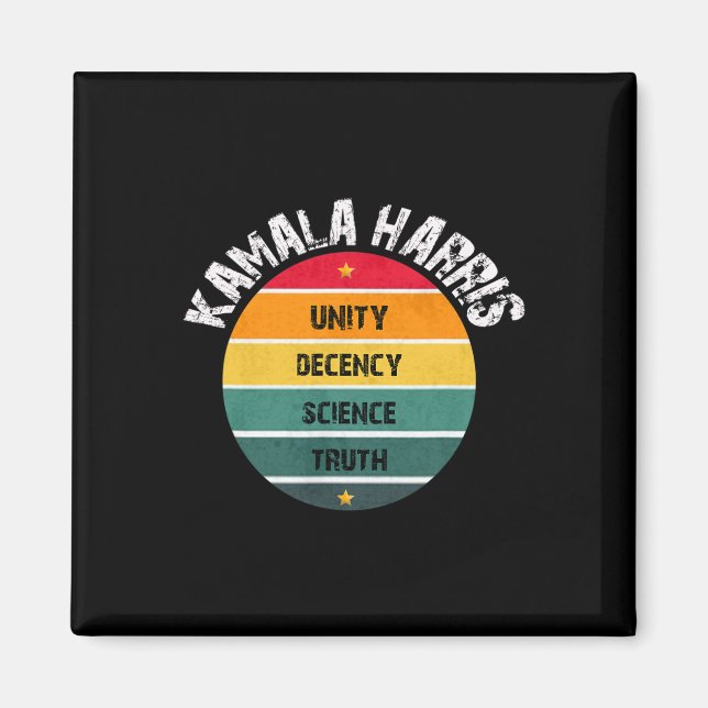 Hope Unity Decency Science Truth Einweihung 2021 Magnet (Vorne)