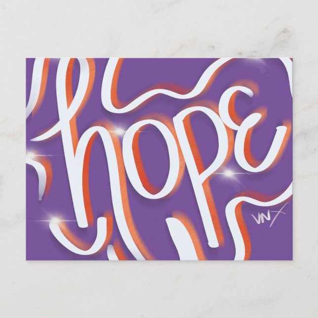 Hope Urban Faith Street Art Hand Letting Postkarte (Vorderseite)