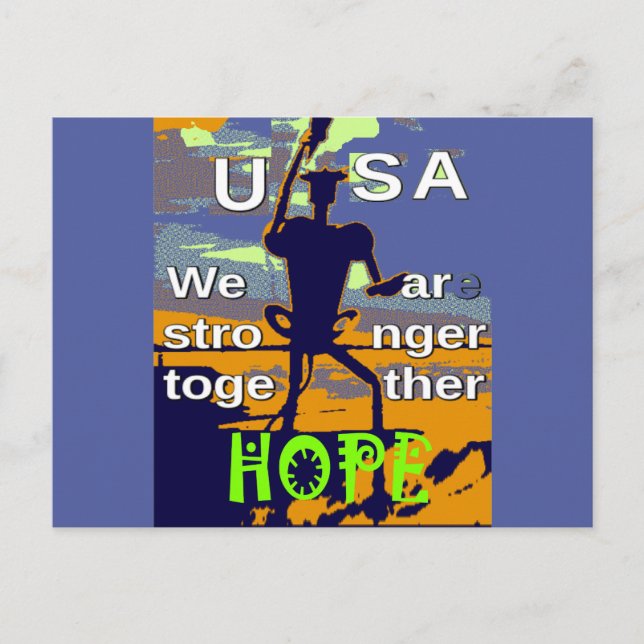 Hope USA Wir sind enger Together Inspiration Postkarte (Vorderseite)