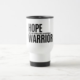 Hope Warrior - Travel Mug (weiß) Reisebecher