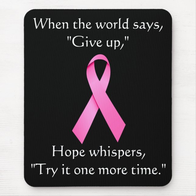 Hope Whispers Cancer Ribbon Mousepad (Vorne)