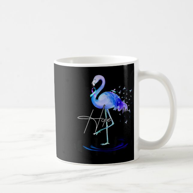 Hope With Flamingo Suicide Prevention Awareness  Kaffeetasse (Rechts)