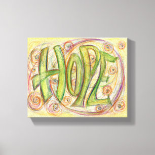Hope Word Art Malerei Wrapped Canvas Art Leinwanddruck