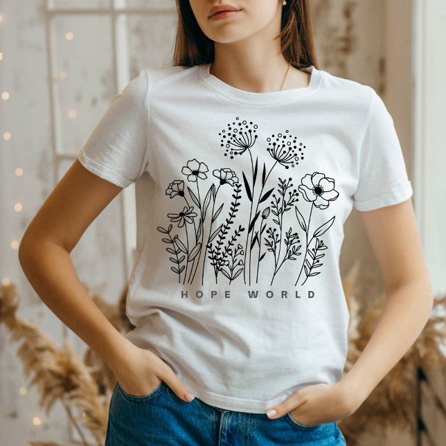 Hope World minimalistischer boho T - Shirt (Von Creator hochgeladen)