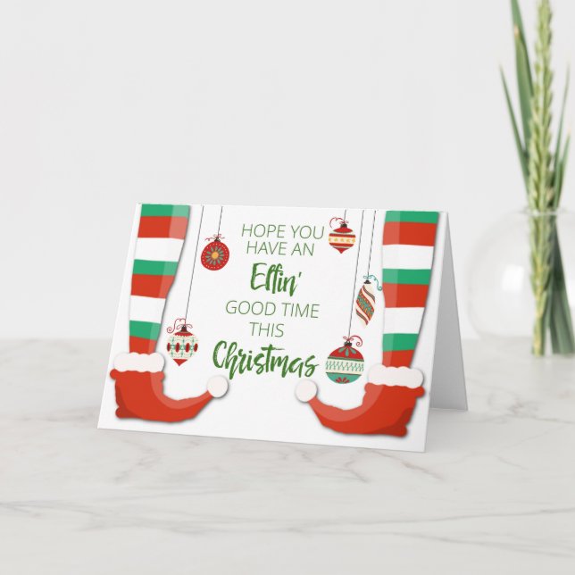 hope you have an elfin good time thimas karte (Vorderseite)