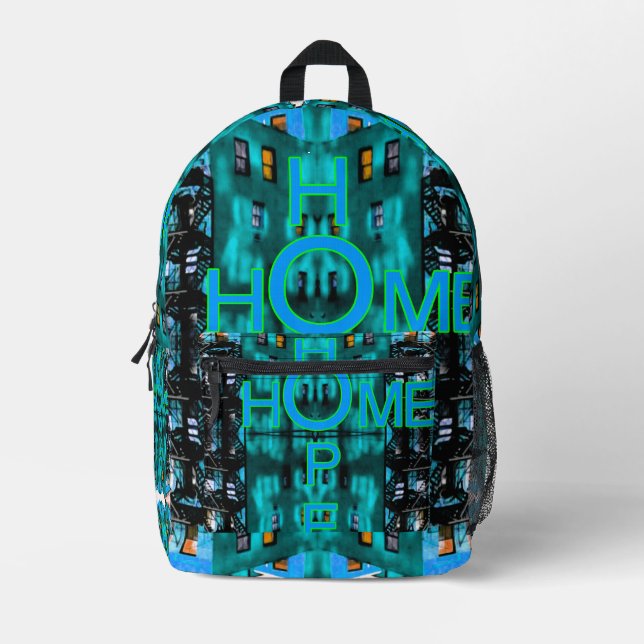 Hope Zuhause Bedruckter Rucksack (Vorderseite)