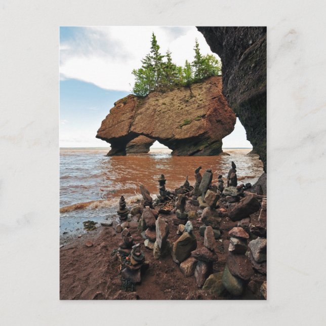 Hopewell Flower pot Rocks New Brunswick Postcard Postkarte (Vorderseite)