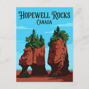 Hopewell Rocks Kanada Postkarte