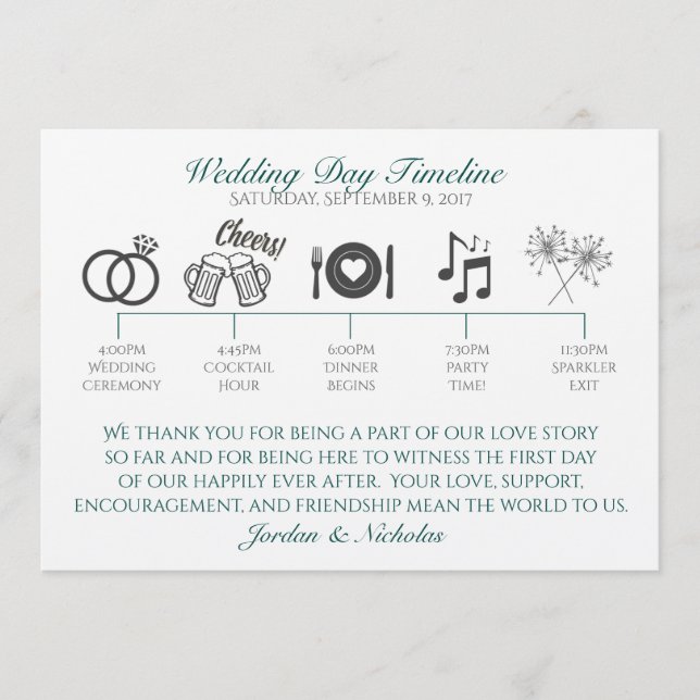 Hopfen, Bier-Hochzeitsprogramm Programm (Vorderseite)