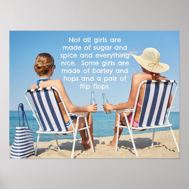 Hopfen und Flip FLops Poster (Vorne)