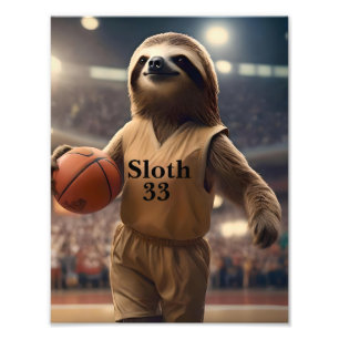 Hopfen und Hangs: Der Slam Dunking Sloth, Fotodruck