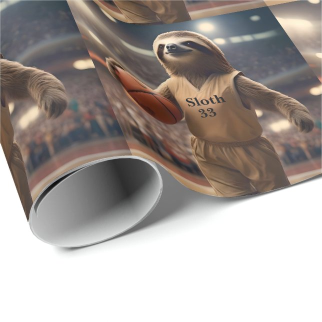 Hopfen und Hangs: Der Slam Dunking Sloth, Geschenkpapier (Rolleneckpunkt)