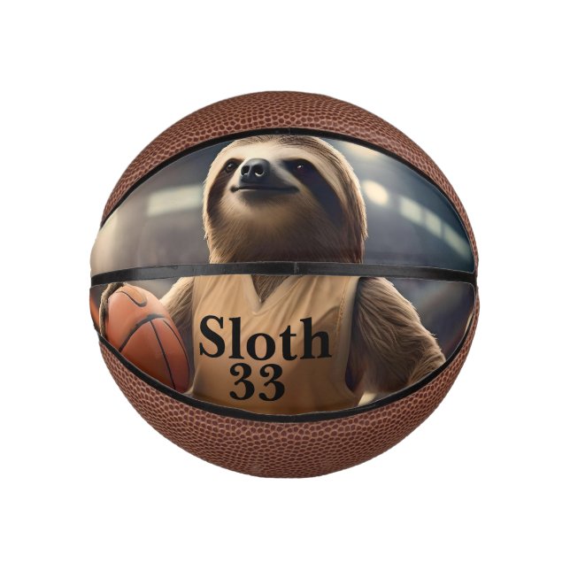 Hopfen und Hangs: Der Slam Dunking Sloth, Mini Basketball (Vorderseite)