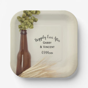 Hopfen und Weizen, getrocknet, hoffentlich je Brau Pappteller
