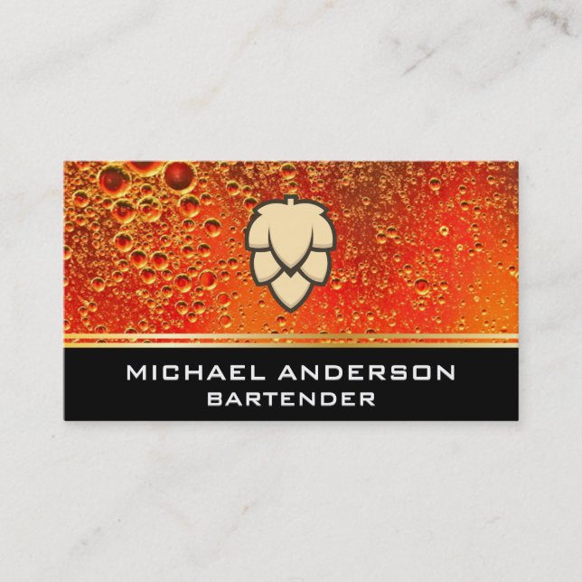 Hopfen | Weißbude | Amber Ale Beer Visitenkarte (Vorderseite)