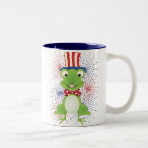 Hopfenreich der Frosch! Zweifarbige Tasse