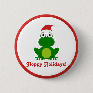 Hopfenreicher Feiertags-Sankt-Frosch Button