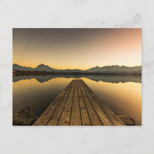 Hopfensee mit Jetty & Alpen Postkarte