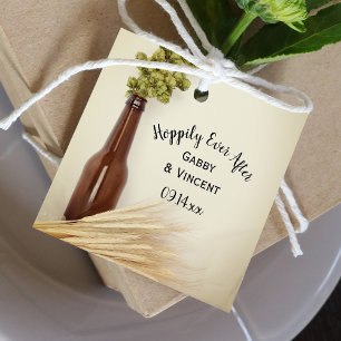 Hopfenwein hoffnungslos je nach Bierhochzeit Geschenkanhänger