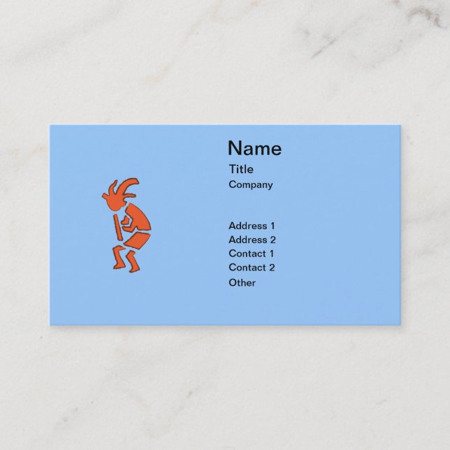 Hopi Flute Player - Südwestindisches Design Visitenkarte (Vorderseite)