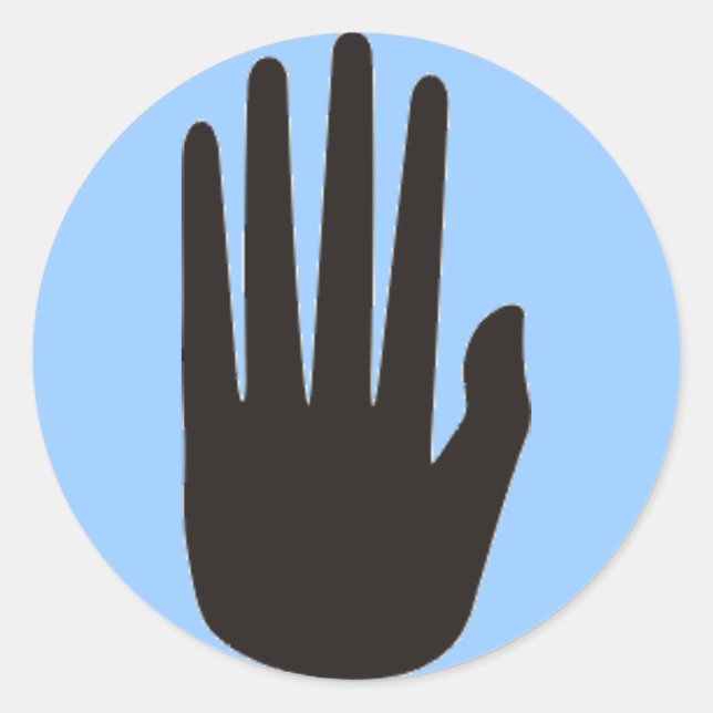 Hopi Hand dot Runder Aufkleber (Vorderseite)