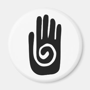 Hopi-Hand-Symbol heilt Spirale Handfläche indianis Magnet