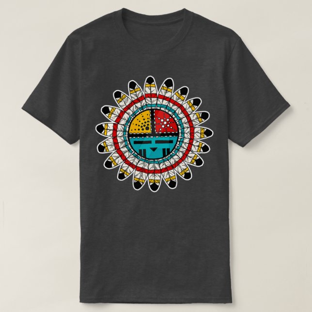 Hopi Kachina Native American Design  T-Shirt (Design vorne)