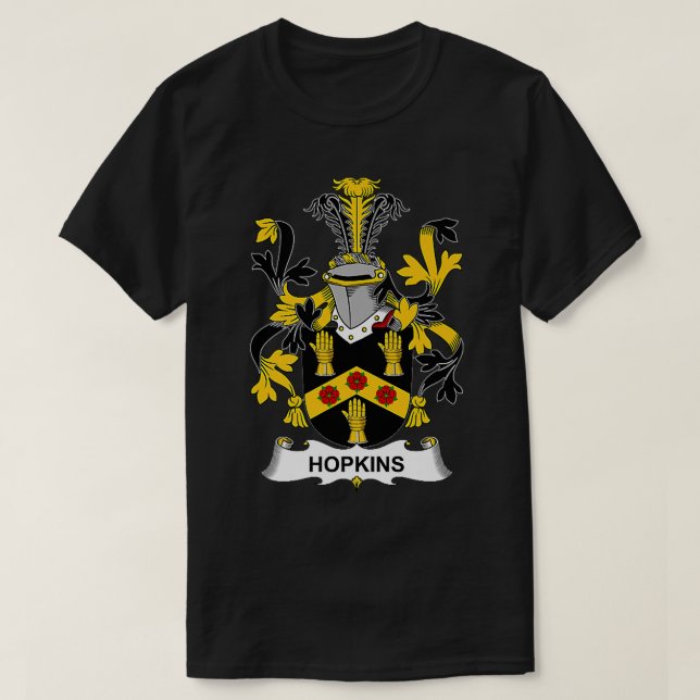 Hopkins Coat of Arms Familienwappen Premium T-Shirt (Design vorne)