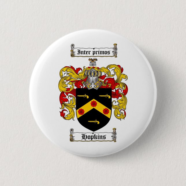 HOPKINS FAMILIENWAPPEN - HOPKINS WAPPEN BUTTON (Vorderseite)