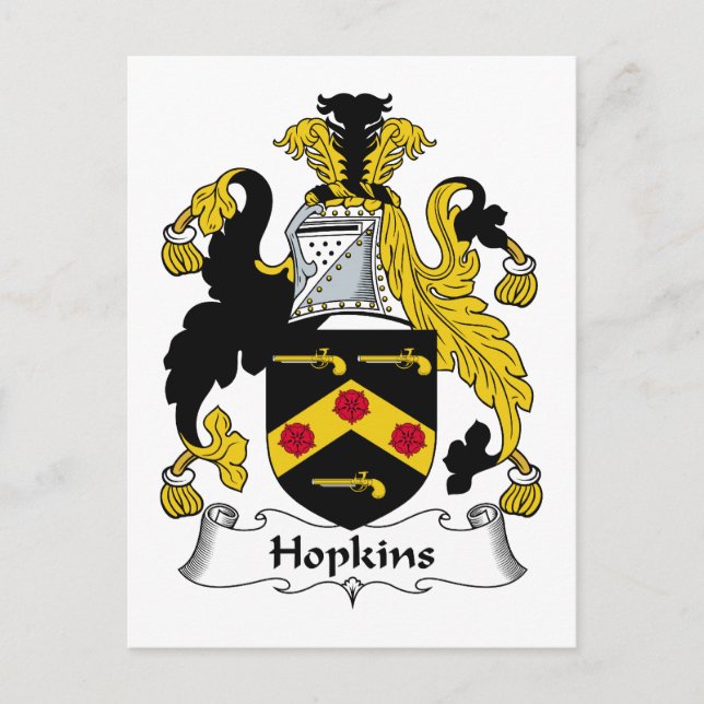 Hopkins Familienwappen Postkarte (Vorderseite)