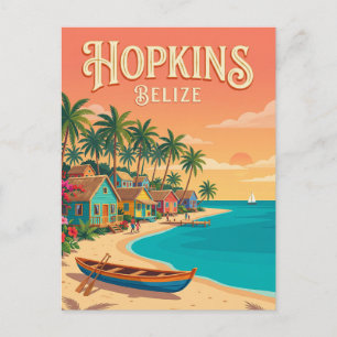 Hopkins Village Belize wird zu Dorf Hopkins in Bel Postkarte