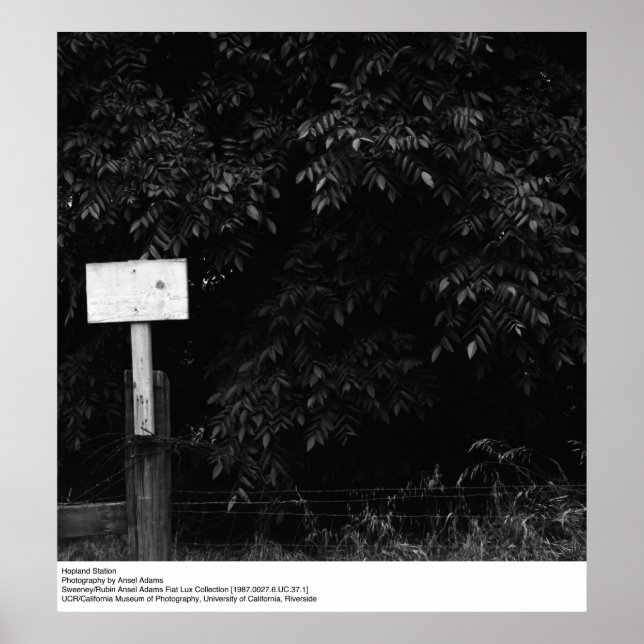 Hopland Station von Ansel Adams Poster (Vorne)