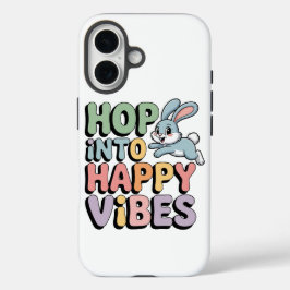 Hopp in glückliche Vibes Osterhase Handyhülle Cute iPhone 16 Hülle