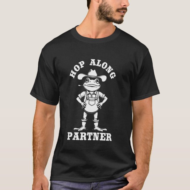 Hopp Mit Kumpel Cowboy Frosch T-Shirt (Vorderseite)