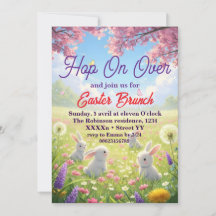 Hopp zu Ostern Floral Hase Frühling Brunch
